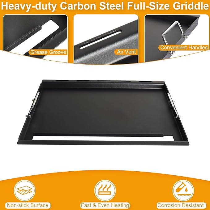 6788 Griddle Insert for Weber Genesis II 300 Series Gas Grill Non-Stick Full Size Cooking Plate Replacement Part for Weber GS4 Genesis II E310 E315 E325 E330 E335 S310 S335 Genesis II LX 340