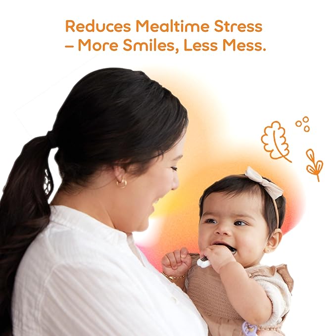 NumNum Baby Spoons Set, Baby Essentials Pre-Spoon GOOtensils for 6+ Months, First Stage Self-Feeding Spoons for Baby Led Weaning (BLW), Silicone Toddler Utensils, BPA-Free, 2 Pack Red/Yellow