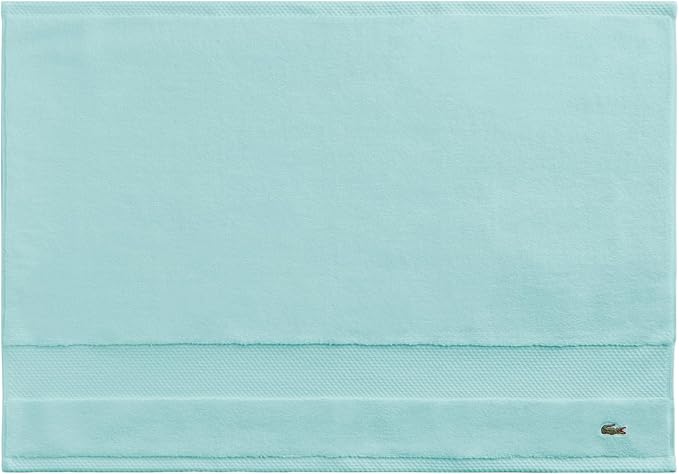 Lacoste Heritage 100% Supima Cotton Tub Mat, Mint, 21" x 31" – Highly Absorbent & Quick Drying, Premium Super Soft Bath Towel, Bathroom Essential, Gift for All Occasions, Machine Washable