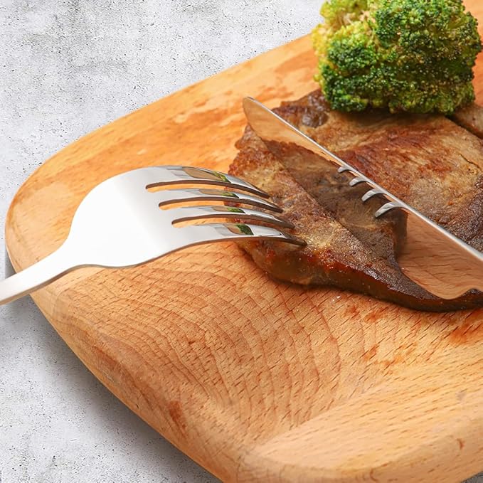 60 Piece Silverware Set for 12, Stainless Steel Silverware Set include Forks Spoons Knives, Mirror Polished Cultery Flatware Set, Durable and Anti-corrosion, Dishwasher Safe