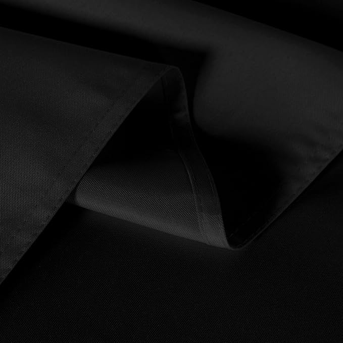 sancua 6 Pack Black Tablecloth 60 x 102 Inch, Rectangle Table Cloth for 6 Feet Tables - Stain and Wrinkle Resistant Washable Polyester Table Cover for Dining Tables, Buffet Parties and Camping