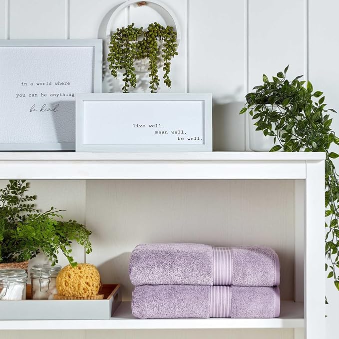 Christy Supreme Hygro 6 Piece Towel Set | Lavender | 100% Luxury Supima Cotton | Ultra Soft | Super Absorbent | 650GSM | 2 Bath Towels 2 Hand Towels 2 Face Cloths