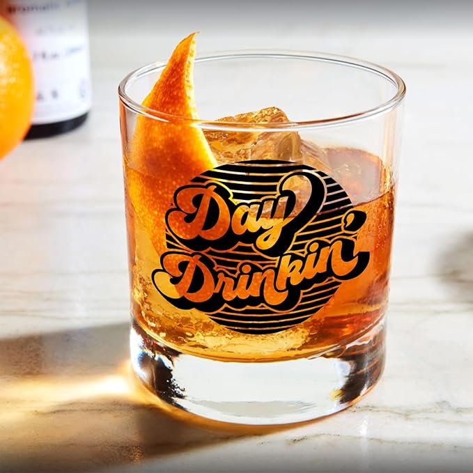 Funny Whiskey Glasses 10 oz, Funny Drinking Gifts for Women Men, Humor Old Fashioned Rocks Glasses Cup for Women Men Drinking Scotch Bourbon Liquor