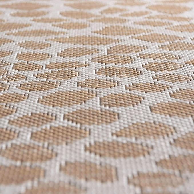 Unique Loom Outdoor Collection Area Rug - Cape Town (2' 2' x 3' 1' Rectangle, Dark Beige/ Ivory)