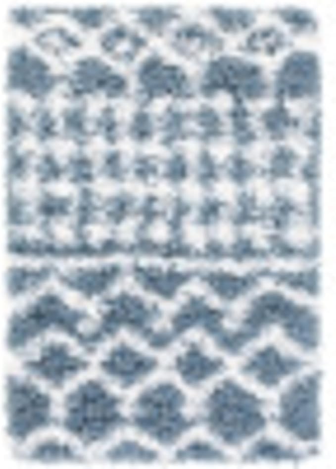 Livabliss Hapsburg Moroccan Shag Area Rug, 2' x 2'11", Denim