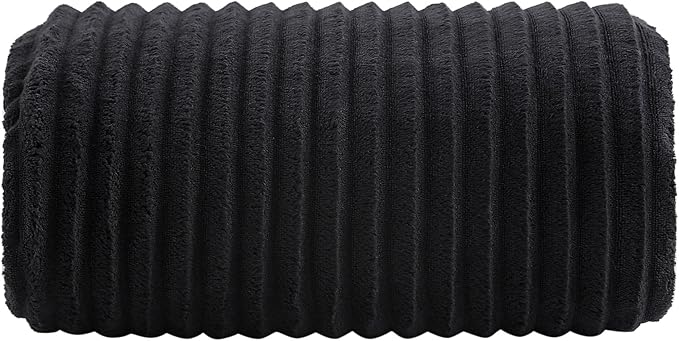 40x80 Inches Bath Sheets Towels for Adults Luxury Microfiber Extra Large Bath Towels for Bathroom Super Soft Absorbent Quick Dry with Hanging Loop (Black,1PCS)