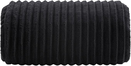 40x80 Inches Bath Sheets Towels for Adults Luxury Microfiber Extra Large Bath Towels for Bathroom Super Soft Absorbent Quick Dry with Hanging Loop (Black,1PCS)