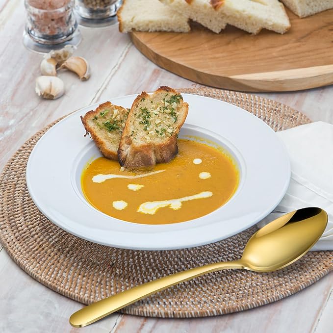 Gold Silverware Set - 20PCS Stainless Steel Silverware Set for 4, Includes Forks Spoons and Knives, Utensil Sets for Home Kitchen Restaurant, Dishwasher Safe