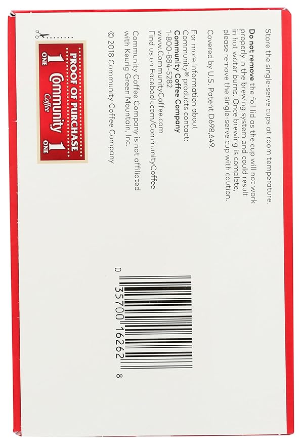 Community Coffee Cafe Special, 12 Count Single Serve Coffee Pods, Medium Dark Roast, Compatible with Keurig K-cup Brewers, 12 Count (Pack of 1)