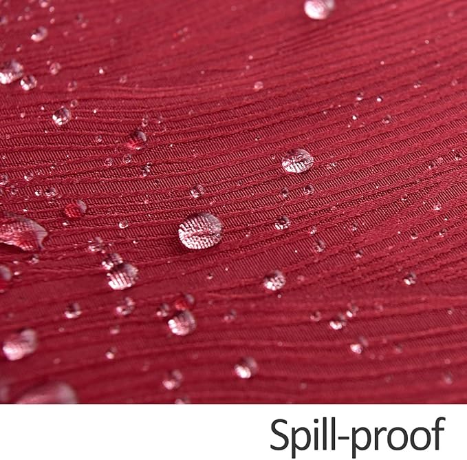 maxmill Jacquard Table Cloth Swirl Pattern Spillproof Wrinkle Resistant Heavy Weight Soft Tablecloth for Kitchen Dinning Tabletop Decoration Outdoor Picnic Rectangle 52 x 70 Inch Red