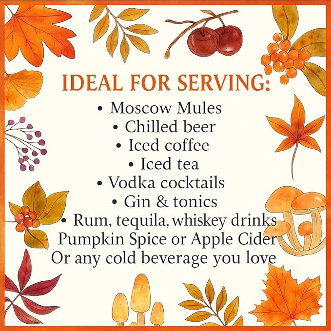 set of two stainless steel copper pumpkin fall moscow mule mug