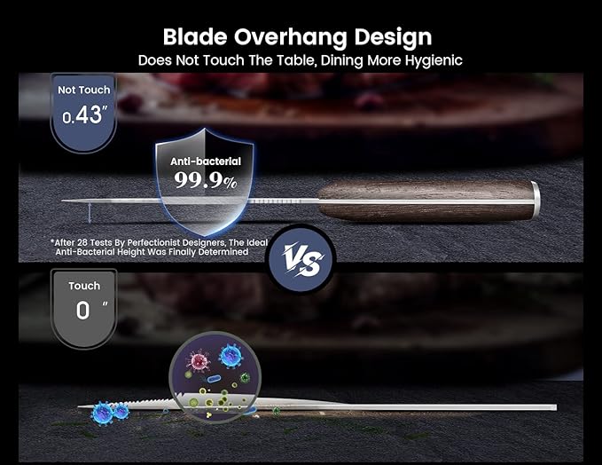 Steak Knives Set of 4, 4.8 Inch Quality Japanese Style Smooth Edge Meat Knife with Wood Handle, Damascus Pattern Full Tang Design, Ultra Sharp Dinner Knives with Exquisite Box, Kitchen Gifts