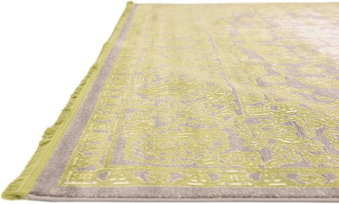 Unique Loom Traditional Classic Intricate Design Distressed Vintage Detail, Area Rug, 9' 0" x 12' 0", Light Green/Gray