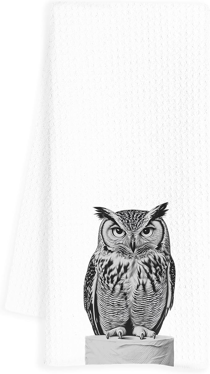 Owl Hand Towels, 16x24 Inch, Modern, Microfiber, Owl Color