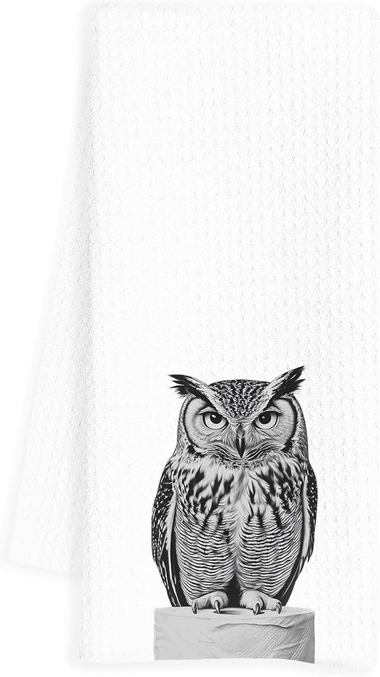 Owl Hand Towels, 16x24 Inch, Modern, Microfiber, Owl Color