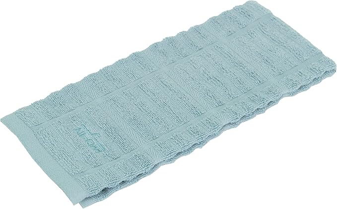 All-Clad Solid Kitchen Towel: Highly Absorbent - 100% Cotton, 17"x30" Towel for Cleaning & Drying Dishes, Glassware, or Countertops, 1-Pack, Rainfall
