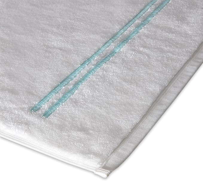 Maisonette Loft Baratta Egyptian Cotton Turkish Hand Towels - Soft, Absorbent Washcloths for Face - Ideal Quick Dry Small Towel Wash Cloth Set for Bathroom - (13" x 13", 6 Pack) - White, Turquoise