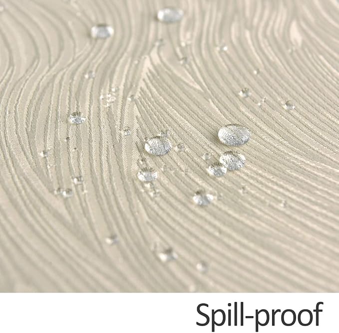 maxmill Jacquard Table Cloth Swirl Design Water Resistant Wrinkle Resistance Heavy Weight Soft Tablecloth for Kitchen Dinning Tabletop Decoration Square 70 x 70 Inch Beige