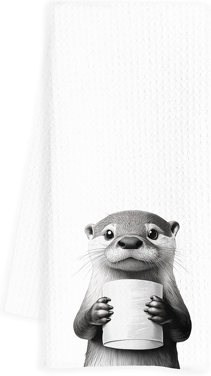 Otter Gifts Hand Towels for Bathroom, Otter Gifts for Women Otter Lovers, Otter Bathroom Decor, Sea Otter Gifts Bathroom Hand Towels, Kids Bathroom Decor, Funny Bathroom Decor, 16x24 Inch