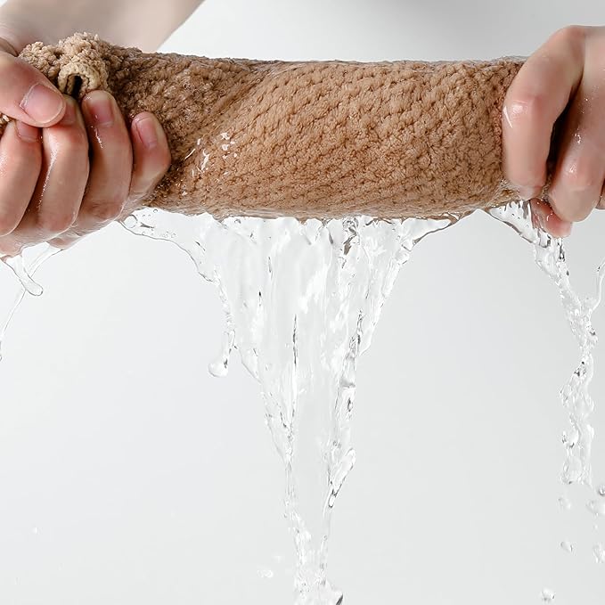 YTYC Towels,29x59 Inches Extra Large Bath Towels for Bathroom Super Soft Quick Dry Light Weight Waffle Microfiber Shower Towels 80% Polyester 20% Nylon (Beige,4 Piece)