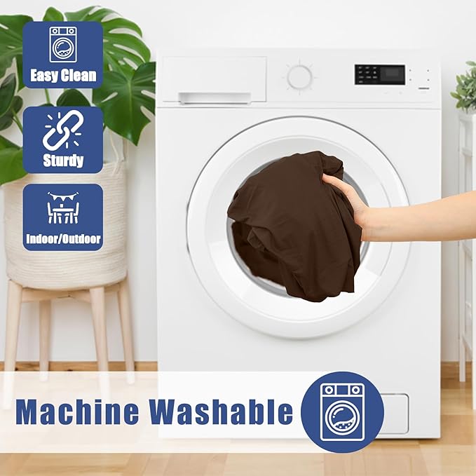 Round Spandex Tablecloth, Elastic Fitted Waterproof Tablecloths for 57"-68" Tables, Stretch Washable Picnic Table Cover for Camping, Dining, Indoor and Outdoor, Coffee