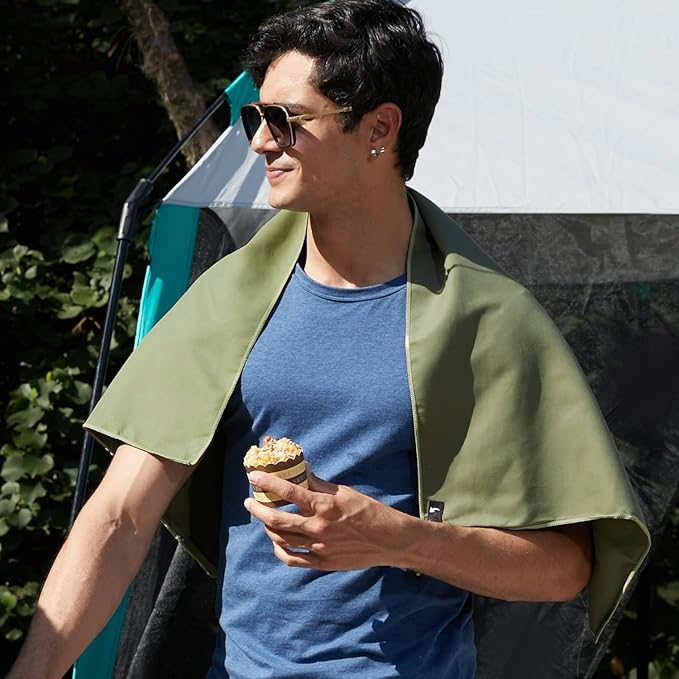 Microfiber Towel Perfect Travel & Gym & Camping Towel, Quick Dry - Super Absorbent - Ultra Compact - Lightweight. Suitable for Trip, Beach, Shower, Backpacking, Pool (Army Green)