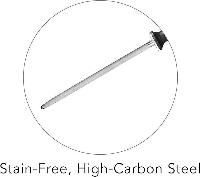 Tramontina Pro Series Forged 10-Inch Sharpening Steel, Knife Sharpener Honing Rod