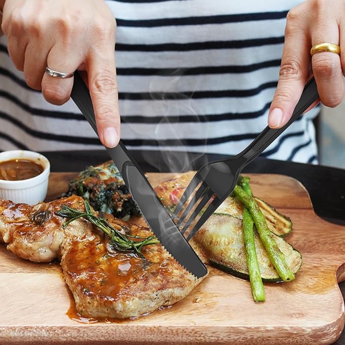 360 Count Extra Heavy Duty Black Plastic Forks Disposable, BPA-Free, Heat Resistant, Solid and Durable Disposable Forks Bulk, Premium Plastic Forks heavy duty for Party Supply