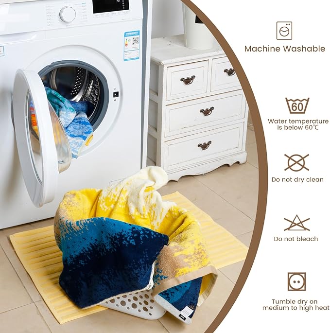 SEMAXE 4-Pack Luxury Bath Towels for Bathroom, 100% Cotton, Soft, Absorbent, and Quick-Drying, 55"x27", Impression, Perfect for Hotels, Gyms, and Spas