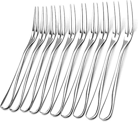 20 Pack Appetizer Dessert Forks, Stainless Steel Mini Salad Fruit Tasting Forks Cocktail Fork (Appetizer)