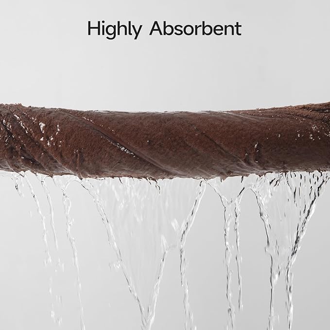 REDKISS 6-Piece Bath Towel Set, Ultra-Plush & Highly Absorbent 100% Cotton Towels for Bathroom, Browe Set Includes 2 Bath Towels, 2 Hand Towels, 2 Washcloths