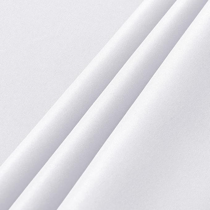 sancua 2 Pack White Tablecloth 54 x 78 Inch, Rectangle 4 Feet Table Cloth - Stain and Wrinkle Resistant Washable Polyester Table Cover for Dining Tables, Buffet Parties and Camping