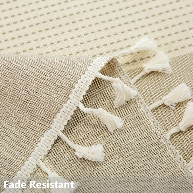 TruDelve Cloth Tablecloths Grey Table Cloth Rectangle Table Cotton Fabric Tablecloth Farmhouse Washable Tablecloths for Rectangle Tables (70"x55", Gray)