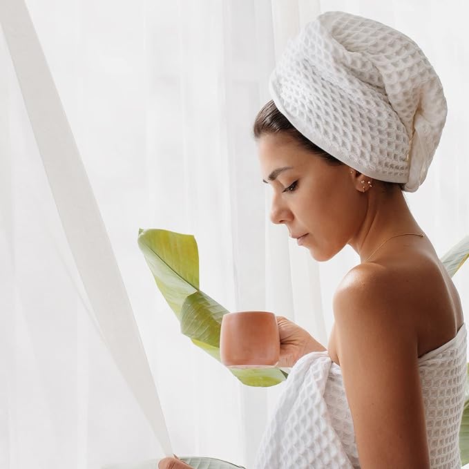 sea me at home Waffle Hand Towel – 100% Turkish Cotton, Quick-Dry, Soft and Absorbent Bathroom Towel