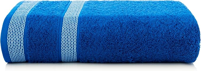 CASA COPENHAGEN Solitaire Mix 6 Pieces Towel Set- Grey Violet+Electric Blue, 600GSM 2Bath Towel 2Hand Towel 2Washcloth, Designed in Denmark Made of Soft Egyptian Cotton for Bathroom, Kitchen & Shower