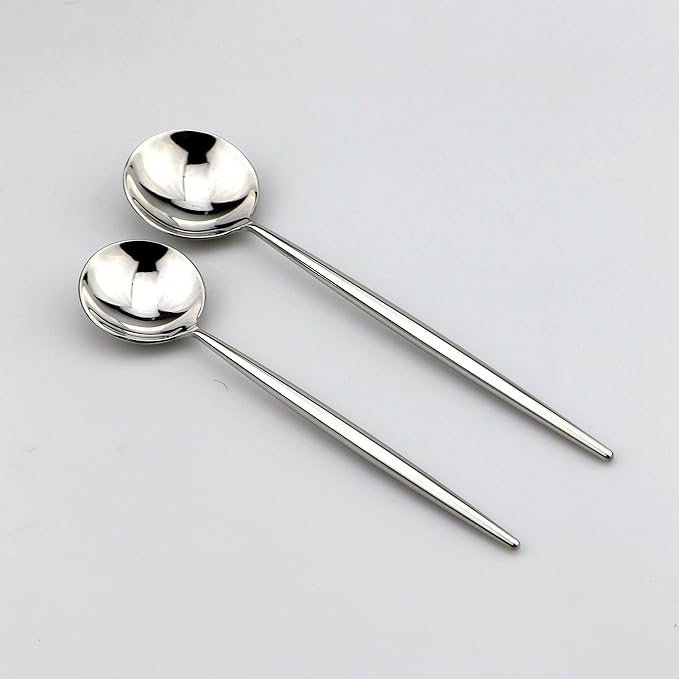 5-Pieces 18/10 Stainless Steel Silverware Set, Mirror Polishing Silver Flatware Set, Kitchen Knife Fork Spoon Utensils, Service for 1