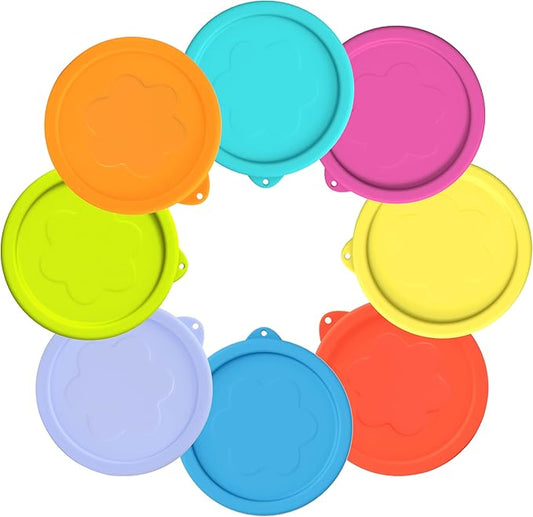 1 Cup Silicone Replacement Lids Storage Cover for Pyrex 7202-PC Glass Bowls (Container not Included) 8 Pack Microwave, Dishwasher and Freezer Safe