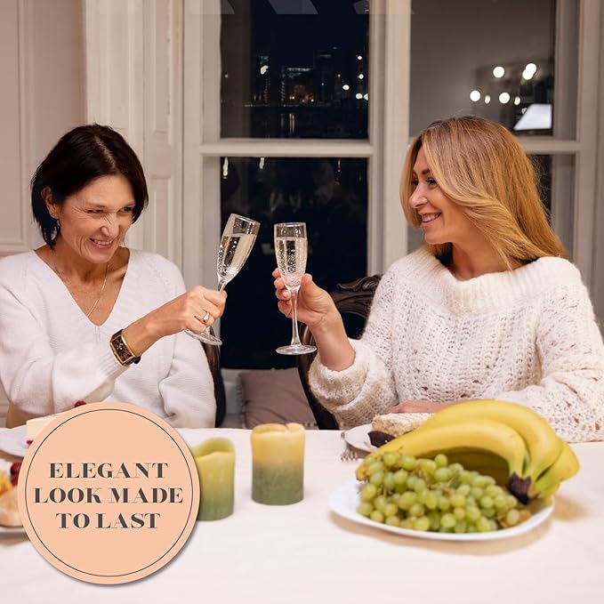 Classic White Tablecloth 90x132 - White Table Clothes for 6 Foot Rectangle Tables, 200 GSM Stain and Wrinkle Resistant Washable Fabric [2 Pack]