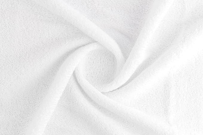 CASA COPENHAGEN Solitaire 6 Pieces Towel Set- Snow White, 600 GSM 2 Bath Towel 2 Hand Towel 2 Washcloth, Designed in Denmark Made of Soft Egyptian Cotton for Bathroom, Kitchen & Shower