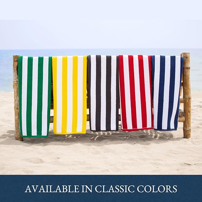 LANE LINEN 6 Pack Beach Towels - 100% Cotton Oversized Pool Towels with Bag, Soft & Absorbent (30"x60") Beach Essentials for Women - Tropical Escape