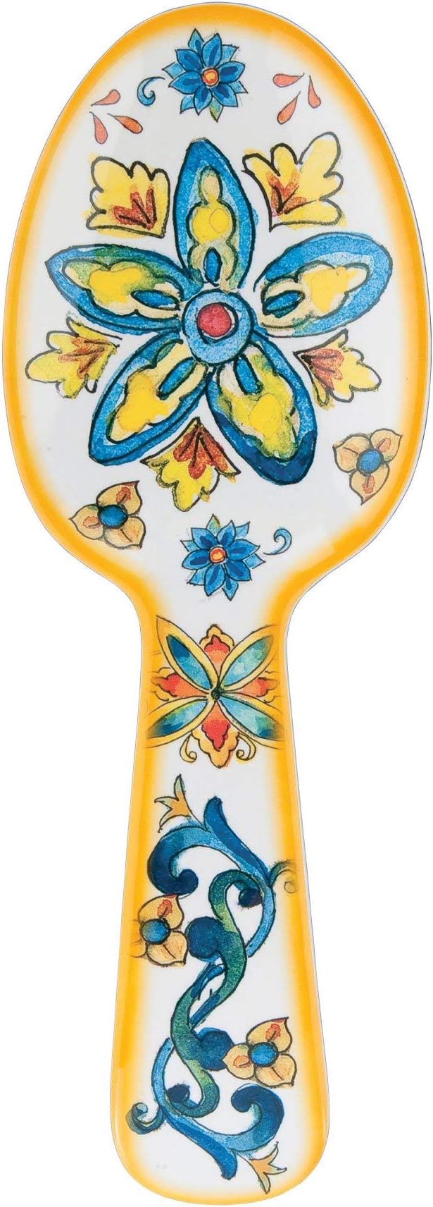 UPware Chianti Melamine Salad Servers, Serving Utensil Set, Includes Serving Fork and Spoon for Tossing Salad, Pasta, Multicolor, 10.75 Inch, Set of 2