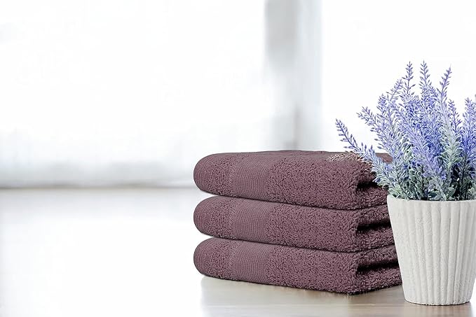 Premium Wash Cloths Pack of 12 (13" x 13") 100% Ring Spun Cotton | Luxury Washcloths | Ultra Soft Face Towels | Highly Absorbent Wash Cloths for face (Purple Ash)