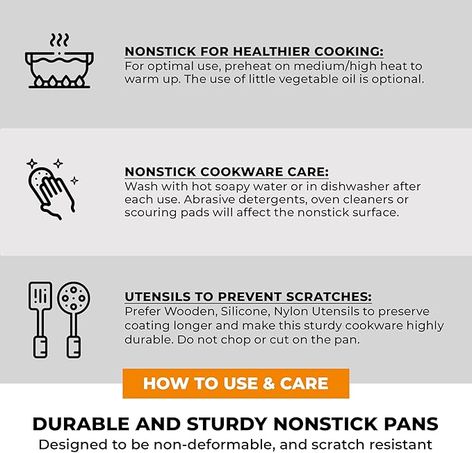 BRA COOKWARE Efficient Pro 2 Frying Pan Set | 8 + 10.2 inches Cast Aluminum Frypans | Profile Plus Non-Stick | All Heat Sources Compatible | PFOA Free | Heat-Resistant Handle | Non Deformable