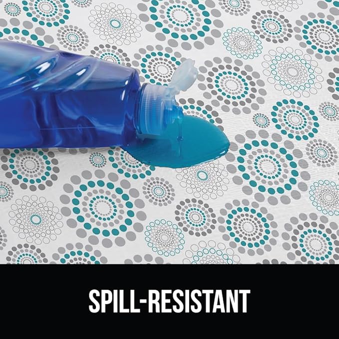 GORILLA GRIP DripGuard Shelf Liner, Non Adhesive Drawer and Kitchen Cabinet Protector, Slip Resistant BPA Free Smooth Surface Plastic Liners for Cabinets, Bathrooms, Closets, 17.5x240 Inch, Spiral