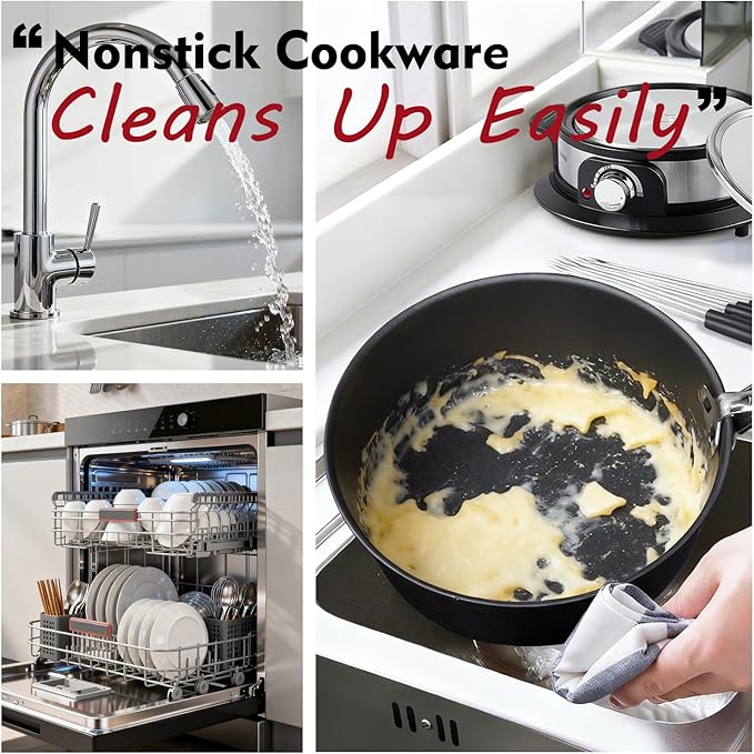 Cusimax 1300W Electric Fondue Set,2L Non-stick Pot Ideal for Melting Cheese,Chocolate,Oil,or Broth,Includes 8 Forks, 6 Food Cups,Removable Handle,and Measuring Cup for Enjoying Fondue Pot Parties