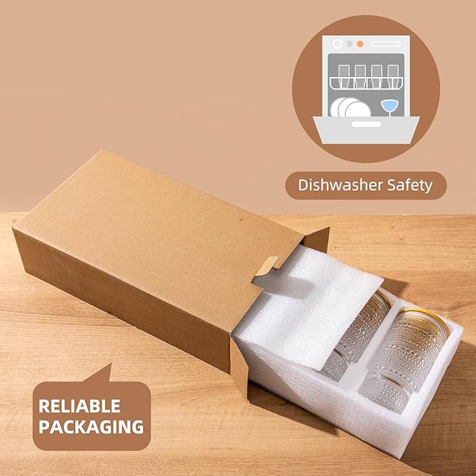 Drinking Glasses with Bamboo Lids and Glass Straw 8pcs Set,16oz Glass Tumbler Cups,Water Glasses,Iced Coffee Glasses,iced Tea Glasses,Beer Glasses,Ideal for Whiskey,2 Brushes