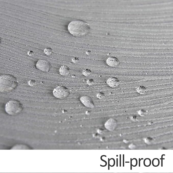 maxmill Square Table Cloth Swirl Design Water Proof Wrinkle Free Heavy Weight Soft Tablecloth Table Cover for Outdoor and Indoor Use Square 60 x 60 Inch Light Grey