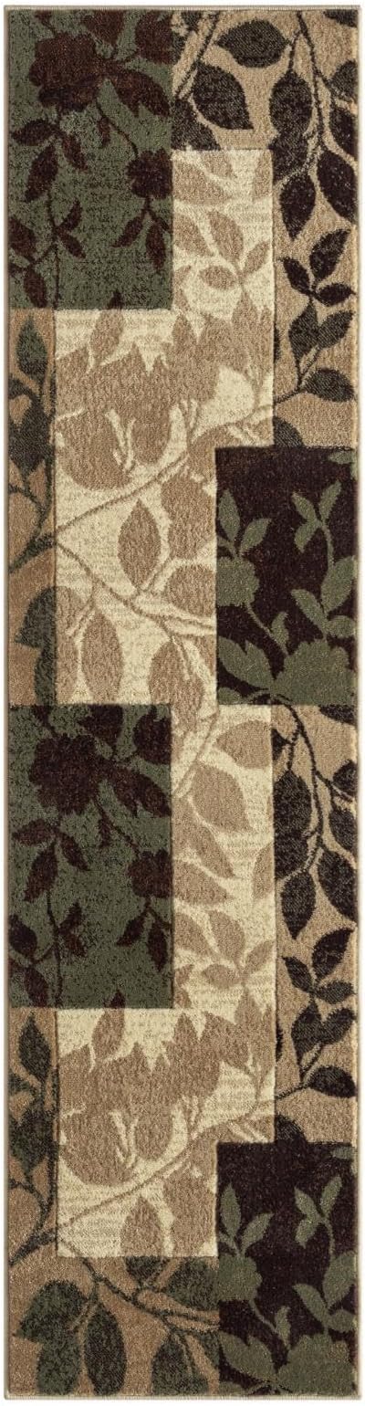 Home Dynamix Tribeca Slade Contemporary Abstract Runner Area Rug, Brown/Green, 1'9" x 7'2"