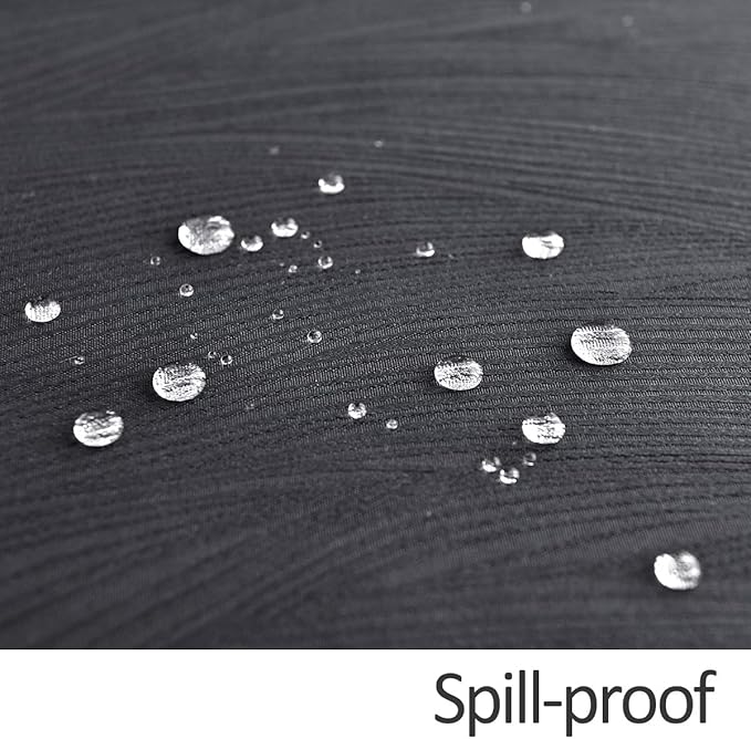 maxmill Jacquard Table Cloth Waving Pattern Water Proof Wrinkle Free Heavy Weight Soft Tablecloth Decorative Fabric Table Cover for Outdoor and Indoor Use Rectangular 60 x 104 Inch Charcoal