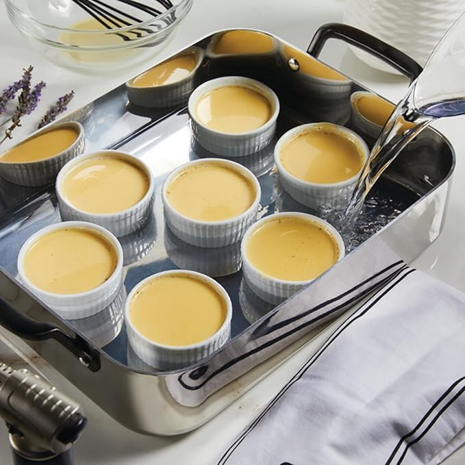 KitchenAid 5-Ply Clad Stainless Steel Roasting Pan/Roaster with Removable Rack, 15 Inch x 11.5 Inch - Polished Stainless Steel